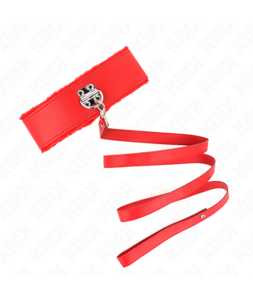 KINK - COLLAR CON CORREA 116 CM CON TACHUELAS PLATEADAS MODELO 4 ROJO AJUSTABLE 40-48 CM X 6 CM KINK - COLLAR CON CORREA 116 CM CON TACHUELAS PLATEADAS MODELO 4 ROJO AJUSTABLE 40-48 CM X 6 CM
