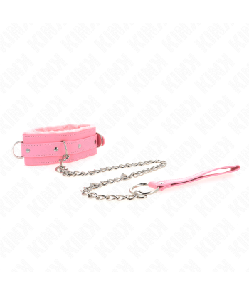 KINK - COLLAR CON CORREA 65 CM CON RESTRICCIONES ROSA AJUSTABLE 36-42 CM X 5.5 CM