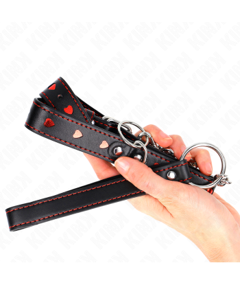 KINK - COLLAR CON CORREA 65 CM DETALLES CORAZÓN 52.5 X 2.5 CM