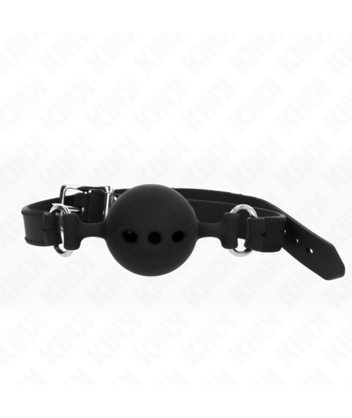 KINK - MORDAZA 55 x 2 CM DE BOLA 5 CM DE SILICONA COMPLETA TALLA L NEGRO AJUSTABLE 35-51 CM KINK - MORDAZA 55 x 2 CM DE BOLA 5 CM DE SILICONA COMPLETA TALLA L NEGRO AJUSTABLE 35-51 CM