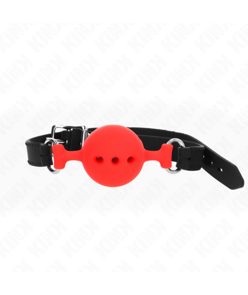 KINK - MORDAZA 55 x 2 CM DE BOLA 4.5 CM DE SILICONA COMPLETA TALLA M ROJO AJUSTABLE 35-51 CM KINK - MORDAZA 55 x 2 CM DE BOLA 4.5 CM DE SILICONA COMPLETA TALLA M ROJO AJUSTABLE 35-51 CM