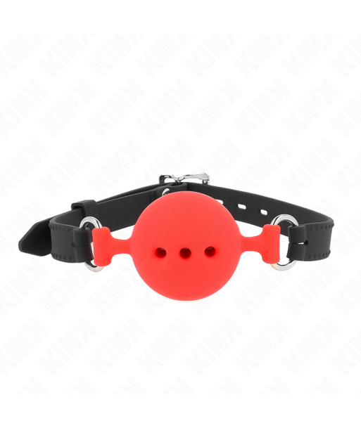 KINK - MORDAZA 55 x 2 CM DE BOLA 5 CM DE SILICONA COMPLETA TALLA L ROJO AJUSTABLE 35-51 CM KINK - MORDAZA 55 x 2 CM DE BOLA 5 CM DE SILICONA COMPLETA TALLA L ROJO AJUSTABLE 35-51 CM