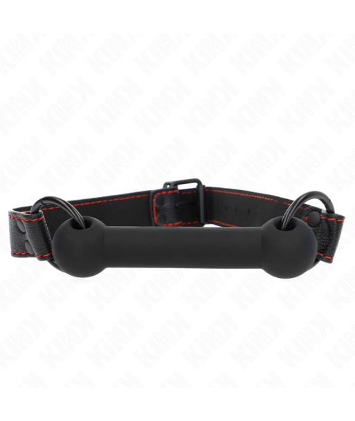 KINK - MORDAZA FORMA DE HUESO CON CORREA POLIPIEL NEGRO AJUSTABLE 41-57 CM KINK - MORDAZA FORMA DE HUESO CON CORREA POLIPIEL NEGRO AJUSTABLE 41-57 CM