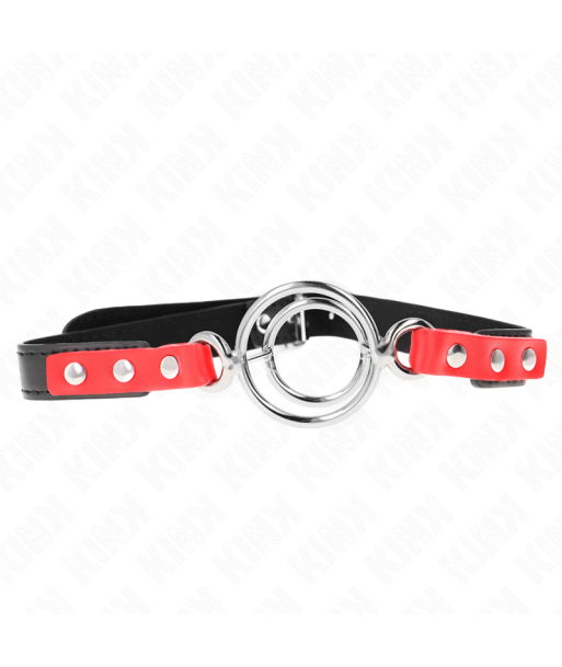 KINK - MORDAZA CON MÚLTIPLES JUNTAS TÓRICAS 4 - 4.8 CM ROJO AJUSTABLE 38 X 56 CM KINK - MORDAZA CON MÚLTIPLES JUNTAS TÓRICAS 4 - 4.8 CM ROJO AJUSTABLE 38 X 56 CM