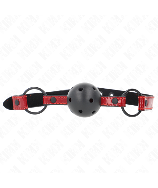 KINK - MORDAZA DE BOLA 4.5 CM DE POLIPIEL BRILLANTE 63.5 X 2 CM AJUSTABLE 41 X 59 CM KINK - MORDAZA DE BOLA 4.5 CM DE POLIPIEL BRILLANTE 63.5 X 2 CM AJUSTABLE 41 X 59 CM