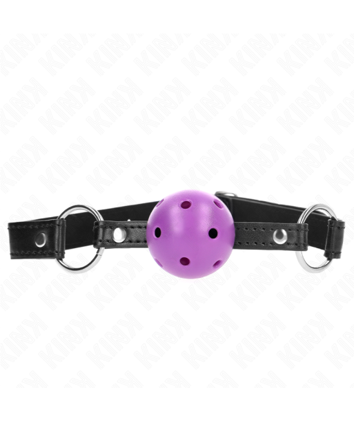 KINK - MORDAZA DE BOLA 4.5 CM MORADO DURA HUECA 63.5 X 2 CM KINK - MORDAZA DE BOLA 4.5 CM MORADO DURA HUECA 63.5 X 2 CM