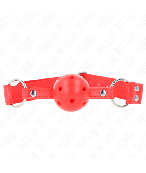 KINK - MORDAZA DE BOLA 4.5 CM DURA HUECA ROJO COMPLETA 62 x 2 CM KINK - MORDAZA DE BOLA 4.5 CM DURA HUECA ROJO COMPLETA 62 x 2 CM