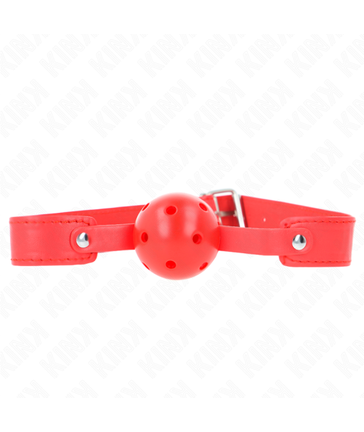 KINK - MORDAZA DE BOLA 4.5 CM TRANSPIRABLE ROJO 65 x 2.5 CM KINK - MORDAZA DE BOLA 4.5 CM TRANSPIRABLE ROJO 65 x 2.5 CM