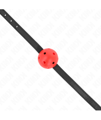 KINK - MORDAZA DE BOLA 4.5 CM TRANSPIRABLE SIMPLICITY ROJO 62 x 1.5 CM