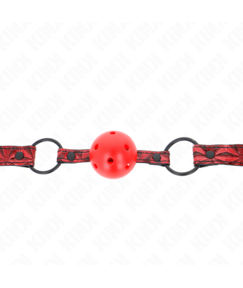 KINK - MORDAZA DE BOLA 4.5 CM CON PATRÓN DE DIAMANTE MODELO 1 64.5 CM AJUSTABLE 42- 60 CM