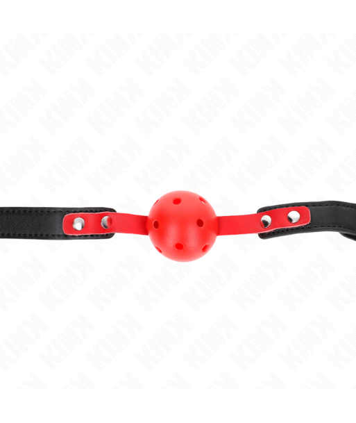 KINK - MORDAZA DE BOLA 4 CM DURA HUECA ROJO CORREA NEGRA 60 x 2 CM AJUSTABLE 37-52 CM KINK - MORDAZA DE BOLA 4 CM DURA HUECA ROJO CORREA NEGRA 60 x 2 CM AJUSTABLE 37-52 CM