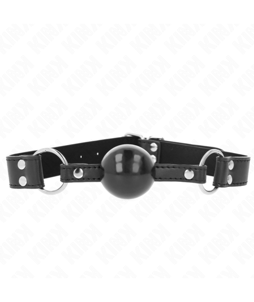 KINK - MORDAZA DE BOLA 4 CM SUAVE Y SÓLIDA CON CORREA DE POLIPIEL 62 x 2.5 CM AJUSTABLE 42-58 CM KINK - MORDAZA DE BOLA 4 CM SUAVE Y SÓLIDA CON CORREA DE POLIPIEL 62 x 2.5 CM AJUSTABLE 42-58 CM