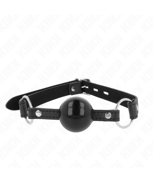 KINK - MORDAZA DE BOLA 4 CM TPE CON CANDADO NEGRO 60 x 2 CM KINK - MORDAZA DE BOLA 4 CM TPE CON CANDADO NEGRO 60 x 2 CM