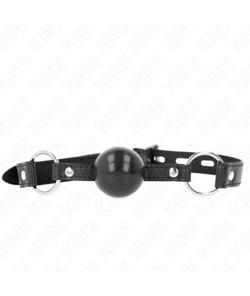 KINK - MORDAZA DE BOLA 4 CM TPE NEGRO 60 x 2 CM KINK - MORDAZA DE BOLA 4 CM TPE NEGRO 60 x 2 CM