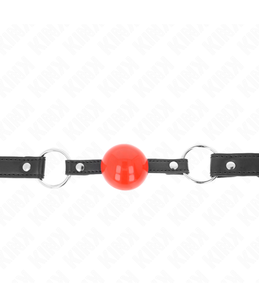 KINK - MORDAZA DE BOLA 4 CM CON CANDADO BOLA ROJA CORREA NEGRA 60 x 2 CM KINK - MORDAZA DE BOLA 4 CM CON CANDADO BOLA ROJA CORREA NEGRA 60 x 2 CM