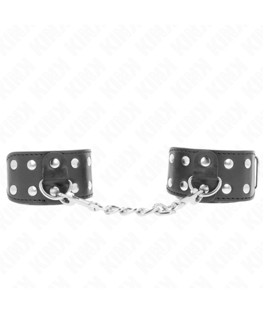 KINK - MUÑEQUERAS CON DOBLE LÍNEA DE TACHUELAS AJUSTABLE NEGRO KINK - MUÑEQUERAS CON DOBLE LÍNEA DE TACHUELAS AJUSTABLE NEGRO