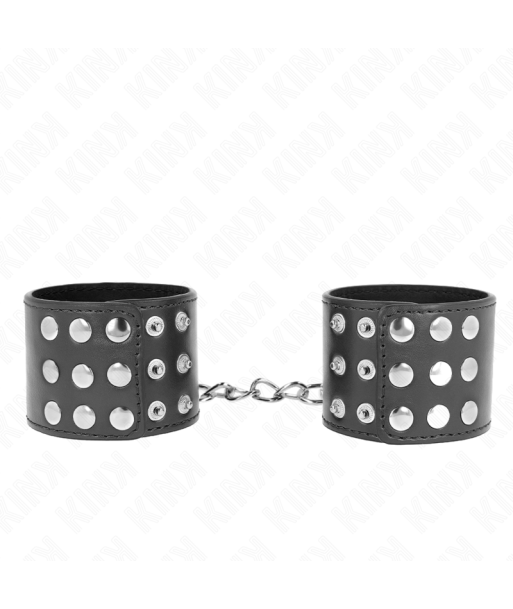 KINK - MUÑEQUERAS CON CIERRE A PRESIÓN AJUSTABLE NEGRO 19-24 CM X 5.5 CM KINK - MUÑEQUERAS CON CIERRE A PRESIÓN AJUSTABLE NEGRO 19-24 CM X 5.5 CM