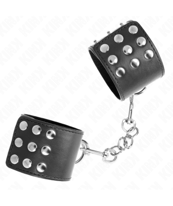 KINK - MUÑEQUERAS CON CIERRE A PRESIÓN AJUSTABLE NEGRO 19-24 CM X 5.5 CM