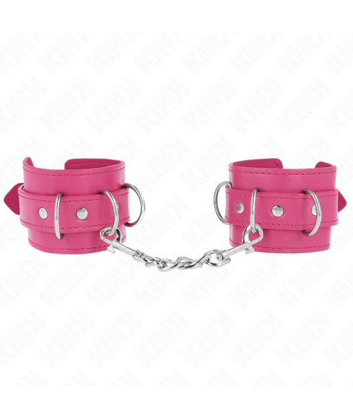 KINK - MUÑEQUERAS CON 3 ANILLAS EN D AJUSTABLE ROSA 17.5-25 CM X 6 CM KINK - MUÑEQUERAS CON 3 ANILLAS EN D AJUSTABLE ROSA 17.5-25 CM X 6 CM