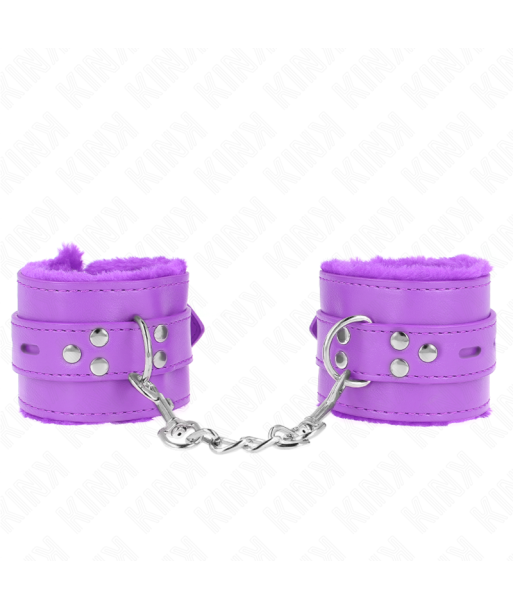 KINK - MUÑEQUERAS FORRADAS CON AGUJEROS CUADRADOS VIOLETA Y CORREA VIOLETA AJUSTABLE 17-29 CM X 6 CM KINK - MUÑEQUERAS FORRADAS CON AGUJEROS CUADRADOS VIOLETA Y CORREA VIOLETA AJUSTABLE 17-29 CM X 6 CM