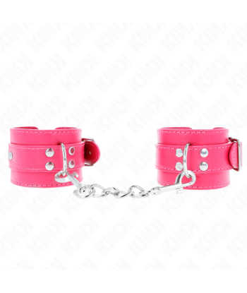 KINK - MUÑEQUERAS FUCSIA CON DETALLES EN FUCSIA AJUSTABLE 20-28 CM X 5.5 CM