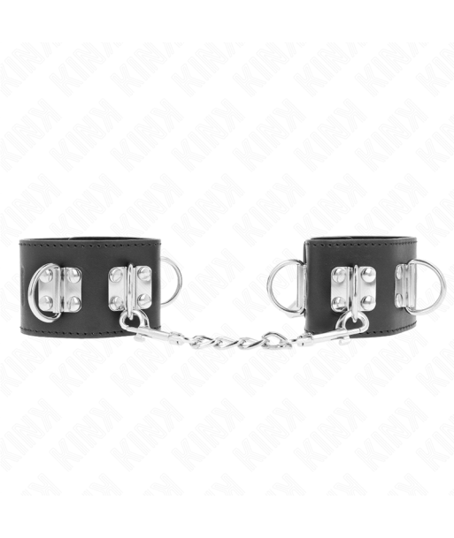 KINK - MUÑEQUERAS MULTIPOSICIÓN CON CIERRE CANDADO NEGRO AJUSTABLE 16-23 CM X 5.5 CM KINK - MUÑEQUERAS MULTIPOSICIÓN CON CIERRE CANDADO NEGRO AJUSTABLE 16-23 CM X 5.5 CM