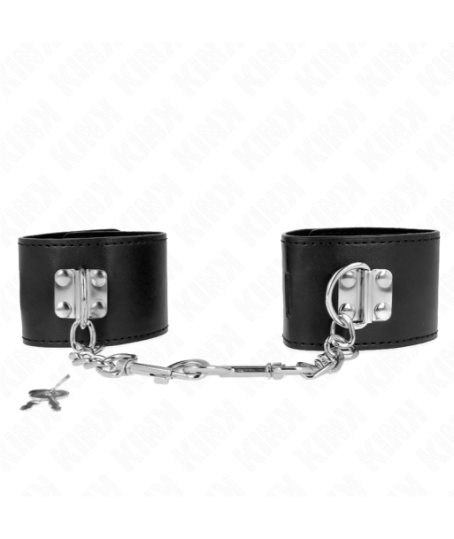KINK - MUÑEQUERAS CON CIERRE CANDADO NEGRO AJUSTABLE 16-23 CM X 5.5 CM KINK - MUÑEQUERAS CON CIERRE CANDADO NEGRO AJUSTABLE 16-23 CM X 5.5 CM