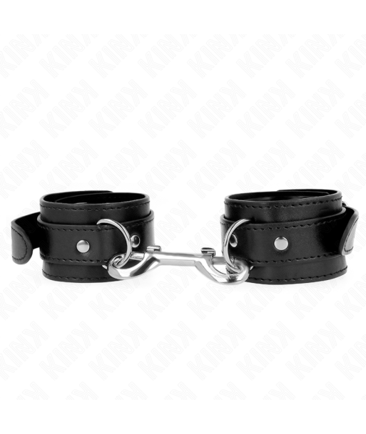 KINK - MUÑEQUERAS SIMPLES CON FILA DE REMACHES NEGRO AJUSTABLE 17-28 CM X 5 CM KINK - MUÑEQUERAS SIMPLES CON FILA DE REMACHES NEGRO AJUSTABLE 17-28 CM X 5 CM