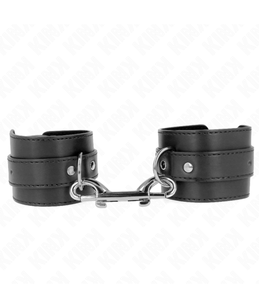 KINK - MUÑEQUERAS SIMPLES CON FILA DE REMACHES Y HEBILLA GRANDE NEGRO AJUSTABLE 17-28 CM X 5 CM KINK - MUÑEQUERAS SIMPLES CON FILA DE REMACHES Y HEBILLA GRANDE NEGRO AJUSTABLE 17-28 CM X 5 CM