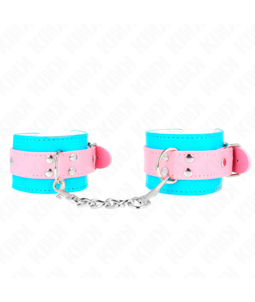 KINK - MUÑEQUERAS CHIC AZUL - ROSA AJUSTABLE 16-28 CM X 5 CM