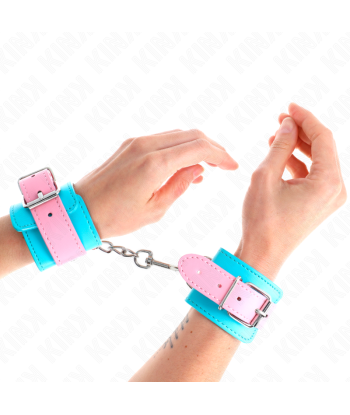 KINK - MUÑEQUERAS CHIC AZUL - ROSA AJUSTABLE 16-28 CM X 5 CM