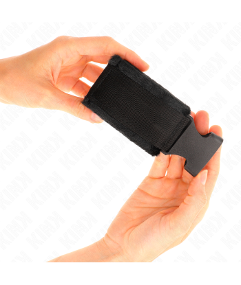 KINK - MUÑEQUERAS NYLON NEGRO MODELO 1 AJUSTABLE 25-35 CM X 6 CM