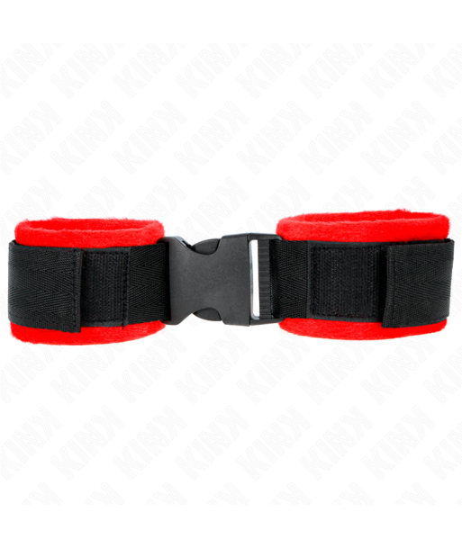 KINK - MUÑEQUERAS NYLON ROJO-NEGRO MODELO 1 AJUSTABLE 25-35 CM X 6 CM KINK - MUÑEQUERAS NYLON ROJO-NEGRO MODELO 1 AJUSTABLE 25-35 CM X 6 CM