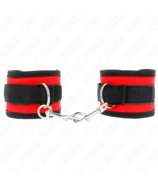 KINK - MUÑEQUERAS NYLON ROJO-NEGRO MODELO 2 AJUSTABLE 18-35 CM X 6 CM KINK - MUÑEQUERAS NYLON ROJO-NEGRO MODELO 2 AJUSTABLE 18-35 CM X 6 CM