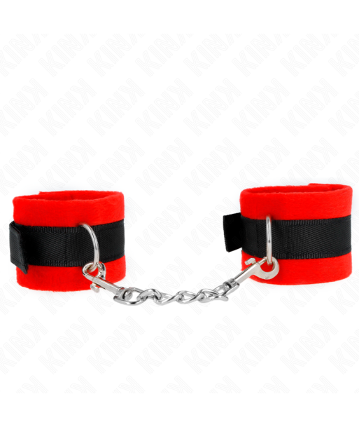 KINK - MUÑEQUERAS PARA PRINCIPIANTES NEGRO-ROJO 30 X 7 CM KINK - MUÑEQUERAS PARA PRINCIPIANTES NEGRO-ROJO 30 X 7 CM