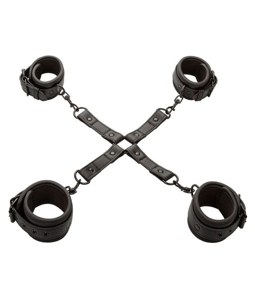 CALEXOTICS - NOCTURNAL CONECTOR HOG TIE CUERO AJUSTABLE NEGRO