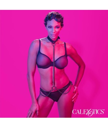 CALEXOTICS - EUPHORIA COLLAR HALTER Y CORREA CON CADENA