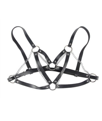 SUBBLIME - 953713 CINTURÓN DE BONDAGE PUNK HEBILLA METAL NEGRO TALLA ÚNICA