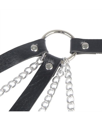 SUBBLIME - 953713 CINTURÓN DE BONDAGE PUNK HEBILLA METAL NEGRO TALLA ÚNICA