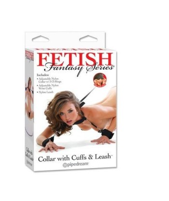 FETISH FANTASY SERIES - COLLAR CON ESPOSAS Y CORREA,