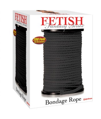 FETISH FANTASY SERIES - SERIES BONDAGE CUERDA SEDA NEGRO 60.96 METROS