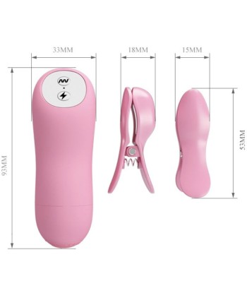 BAILE - ROMANTIC WAVE PINZAS CON VIBRACIÓN Y ELECTROSHOCK