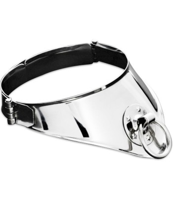 METAL HARD - COLLAR RESTRICCION CON ANILLA Y CANDADO 12.5 CM