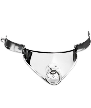 METAL HARD - COLLAR RESTRICCION CON ANILLA Y CANDADO 12.5 CM