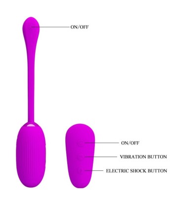 PRETTY LOVE - SHOCK FUN HUEVO VIBRADOR Y ELECTROSHOCK