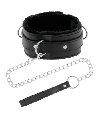 DARKNESS - COLLAR CONFORTABLE DE POSTURA CON CADENA LEATHER