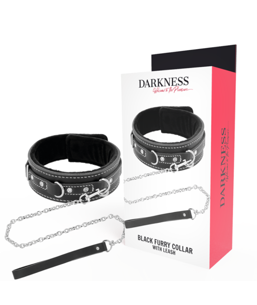 DARKNESS - COLLAR LEATHER CON CORREA ALTA CALIDAD