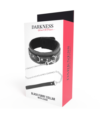 DARKNESS - COLLAR LEATHER CON CORREA ALTA CALIDAD