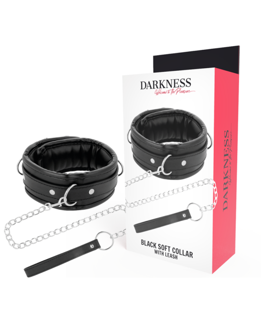 DARKNESS - COLLAR CON CADENA SOFT LEATHER DARKNESS - COLLAR CON CADENA SOFT LEATHER
