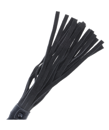 DARKNESS - LÁTIGO BONDAGE NEGRO CON MANGO DE PIEL